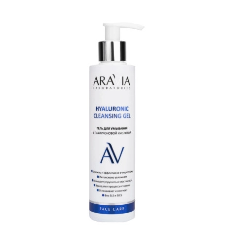 Гель для умывания с гиалуроновой кислотой Hyaluronic Cleansing Gel ARAVIA Laboratories